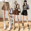 Corduroy Pleated Skirt Trousers for Women Autumn Winter High-Waisted Slimming Shorts Simple Versatile A-Line Casual All-match Versatile Trousers