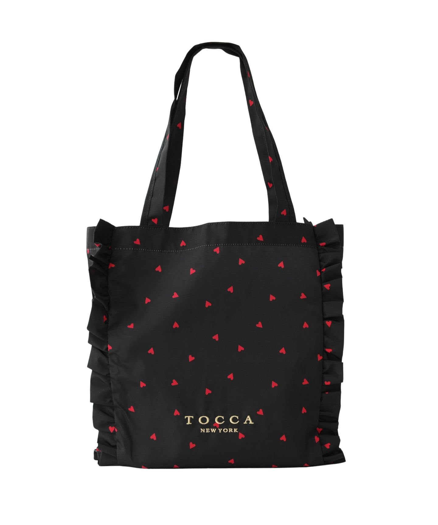 

TOCCA Water-Repellent DANCING LOVE FRILL SUBBAG (Black)