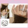 Vintage Inspired Adjustable Multi-layer Hollow Ring Featuring Elegant Geometric Design For Women