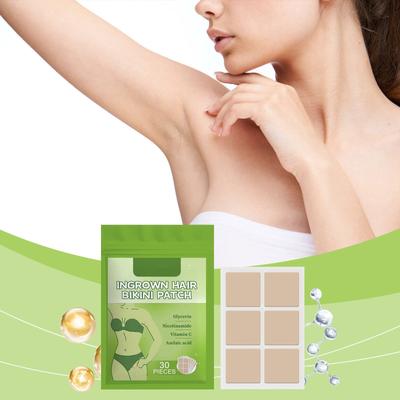Adesivo de biquíni para pelos encravados Adesivo para cuidados com pelos encravados acalma a pele e reduz a vermelhidão e o inchaço dos pelos encravados 30 PEÇAS