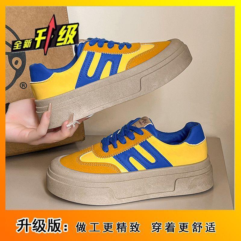 

Women s shoes platform German training shoes popular 2025 spring new versatile casual sports shoes heightening with wide-leg pants fashion 40
