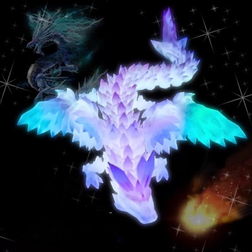 Luminous Toys 3D Printed Animal Glow In The Dark Dragon Snake Rotatable Articulated Tyrannosaurus Rex Home Decor Kids Gift