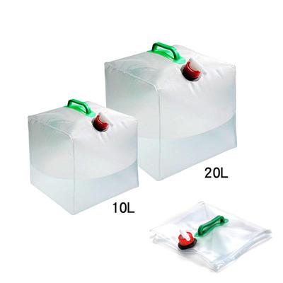 20L Opvouwbare PVC Vierkante Waterzak voor Buitengebruik, Noodgevallen en Picknicks—Draagbare Overlevingswaterfles & Opvangemmer