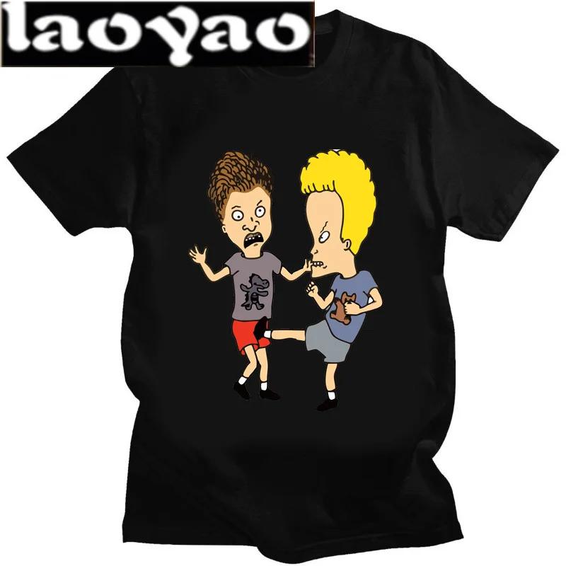 Beavis and Butthead BB Newest TShirt for Unisex Around The Christmas Tree Round Collar Basic Distinctive Birthday Gift Tops