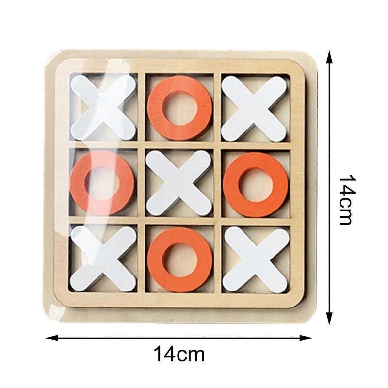 Wooden Board Tic TAC Toe Game Leisure Intelligent XO Table Toy for Children