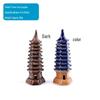 Hexagonal Pagoda Ceramic Ornament for Fish Tanks and Bonsai Sand Tables
