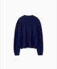 Trip Le Sens [100% Wool] Pure Light 4-Button Crop Cardigan_Midnight Blue