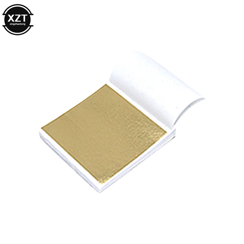 100 Sheets Imitation Gold Silver Copper Foil Paper Leaf Gilding DIY Art Craft Paper Birthday Party Wedding Dessert Decorations
