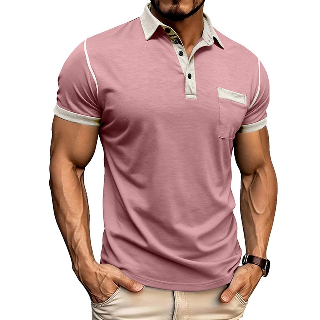 Men's Casual Button-Down Collar Short-Sleeve Shirt