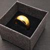 Simulated Gold Mirror-Finish Domed Ring: Full Circle, High-End Feel