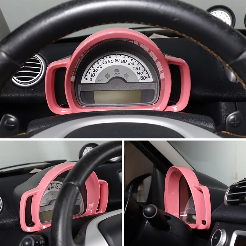 For Mercedes Benz Smart 451 Fortwo 2009-2015 Car Dashboard Display Meter Ring Speedometer Gauge Cover Trim Frame Accessories