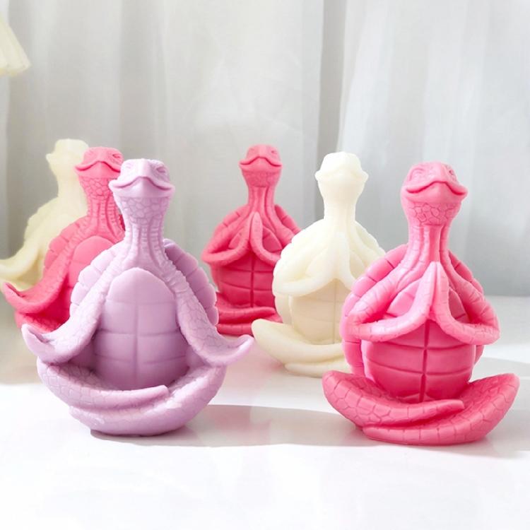 Easy to Demold Silicone Candle Mould Epoxy Mold for Home Decoration Yoga Turtles Shaped Aromatherapys Mold Jewelry Tool