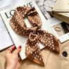 Simple temperament Spring and summer female imitation silk scarf versatile Korean version casual small square scarf neck protection decorative scarf