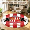 Round Rug Custom NameSunderland FC Pattern Non Slip Carpet Home Floor Decor