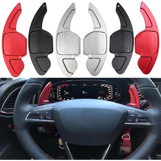 Car Shift Paddles, for Seat, for Ibiza 6F, for Arona, for Ateca, for Leon ST, for Alhambra Steering Wheel Paddle Shifter Extension Shift Paddle