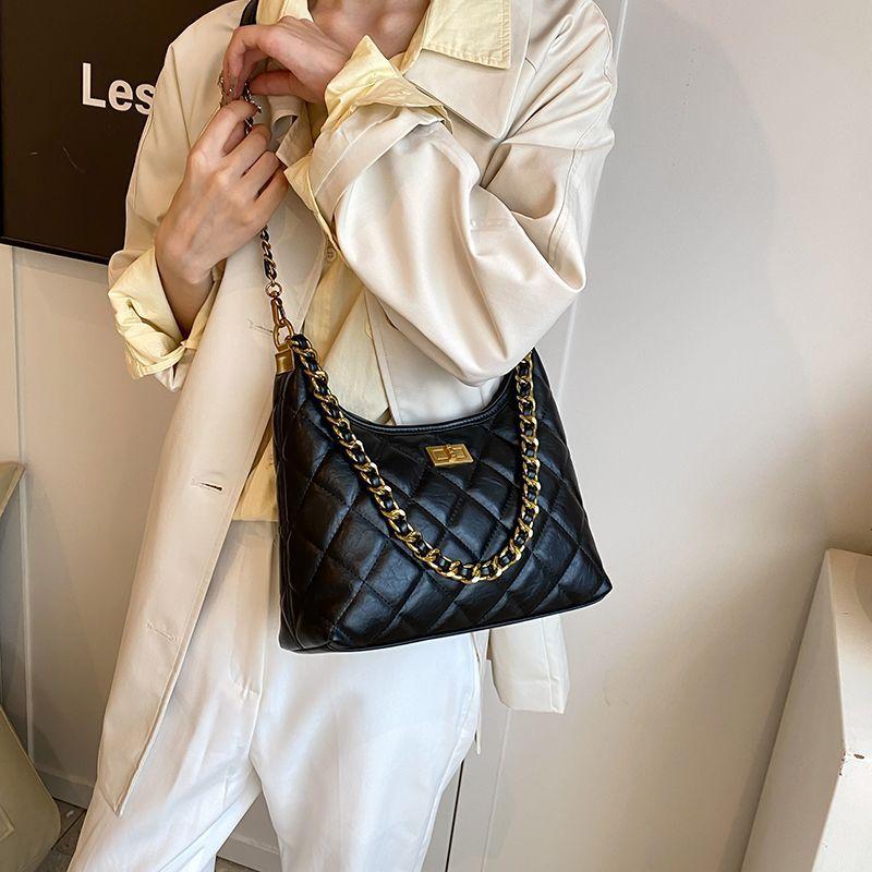 IELGY Ladies Messenger Bag Rhombus Shoulder Casual All-Match Underarm Bag