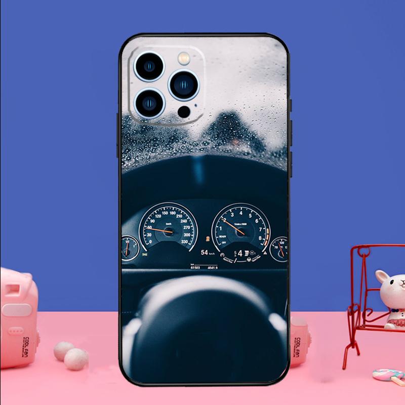 Speedometer Car Phone Case For iPhone 16 15 14 13 12 11 17 Pro Max Plus 12 13 Mini 16e 17 Air Bumper Cover