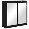 Bathroom Mirror Cabinet Black 60 X 20 X 60 Cm Particleboard