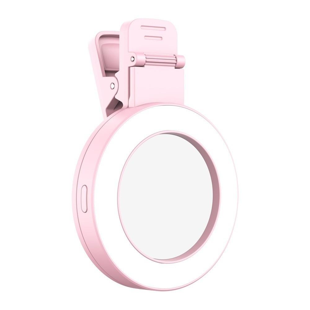 Rechargeable Mini Pocket Fill Light Soft Light LED Ring Light Portable Clip-On Selfie Ring Light