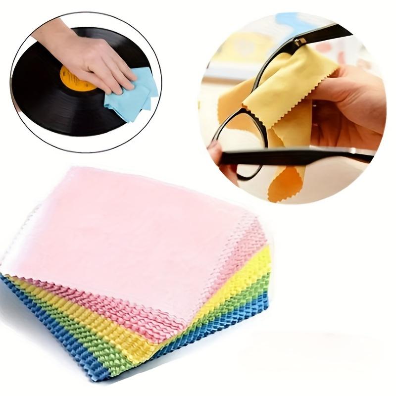 Microfiber Cleaning Cloths for Glasses Phone Screens Jewelry Random Colors Thick Soft Cleaning Wipes for Maintenance & Polishing