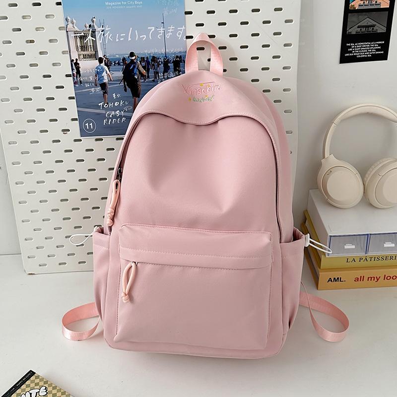 Schoolbag Korean ins new fresh and sweet backpack girl macaron color casual simple lightweight large capacity backpack