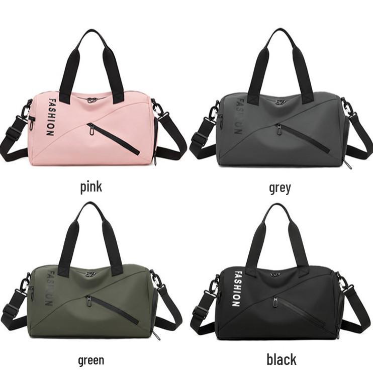 Women's Water-Resistant Oxford Travel Bag with Wet/Dry Compartments and Handheld Fitness Storage