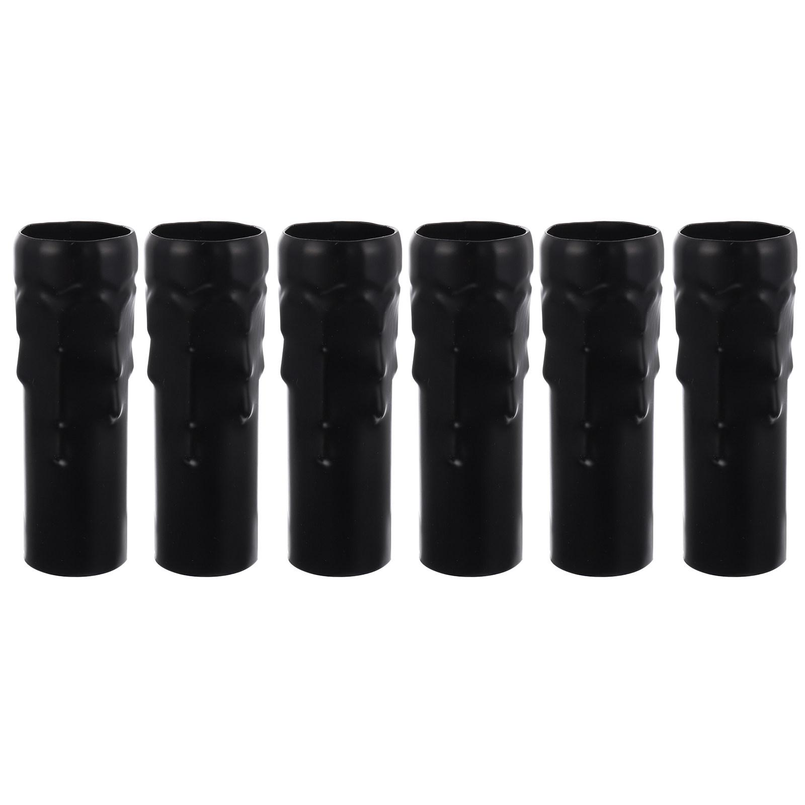 

6Pcs European Style Crystal Chandelier Sleeves E14 Socket Covers Candelabra Base Replacement Decorative Lamp чорний