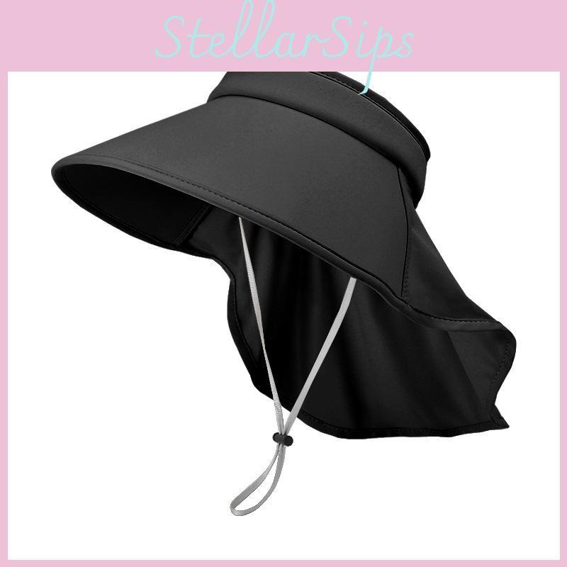 Ice Cool Summer Silk Sunhat Sunshade Hat Neck Cover Travel Outdoors Breathable