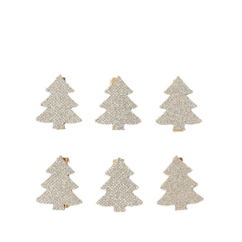 Holiday Tree Ornaments Wooden Decor With Snowflake Reindeer For Christmas Gift