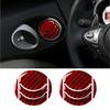 10Pcs Red Carbon Fiber Interior Air Vent Outlet Cover Trim For Nissan 350Z
