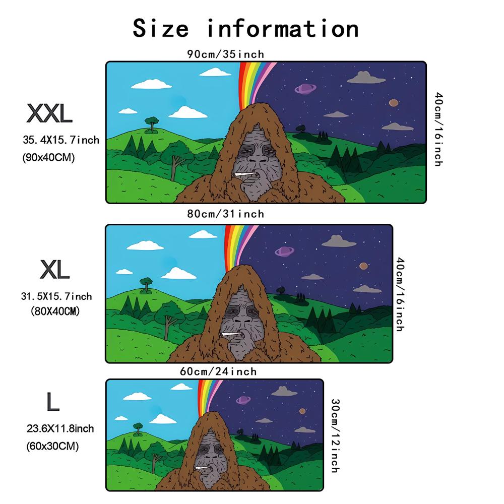 XXL Funny gorilla mouse pad Anti-slip Rubber 900X400mm large desk mat Precision Lock Edge for computer PC Office Accessories 1pc