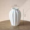 Creative Stripe Vases Decor, Ceramic, Home Bedroom Living Room Study, Flower Arrangement Table Decorations Cream Style Vase, 1Pc