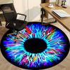 1pc Psychedelic Eye Print Chair Carpet for Office, Round Non Slip Durable Large Size Office Carpet, Suitable for Office