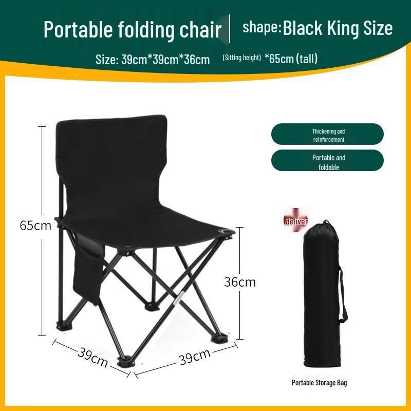 Portable Ultra-light Folding Camping and Fishing Chair with Small Stool for Art Sketching
