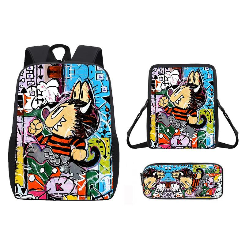 Anime Shoulder Cartoon Bag Pencil Case School Backpack For Children