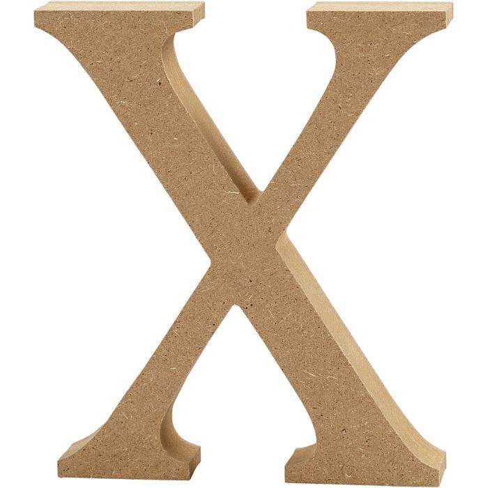 Wooden Letter - Decorative Object - Brown Color - Wood