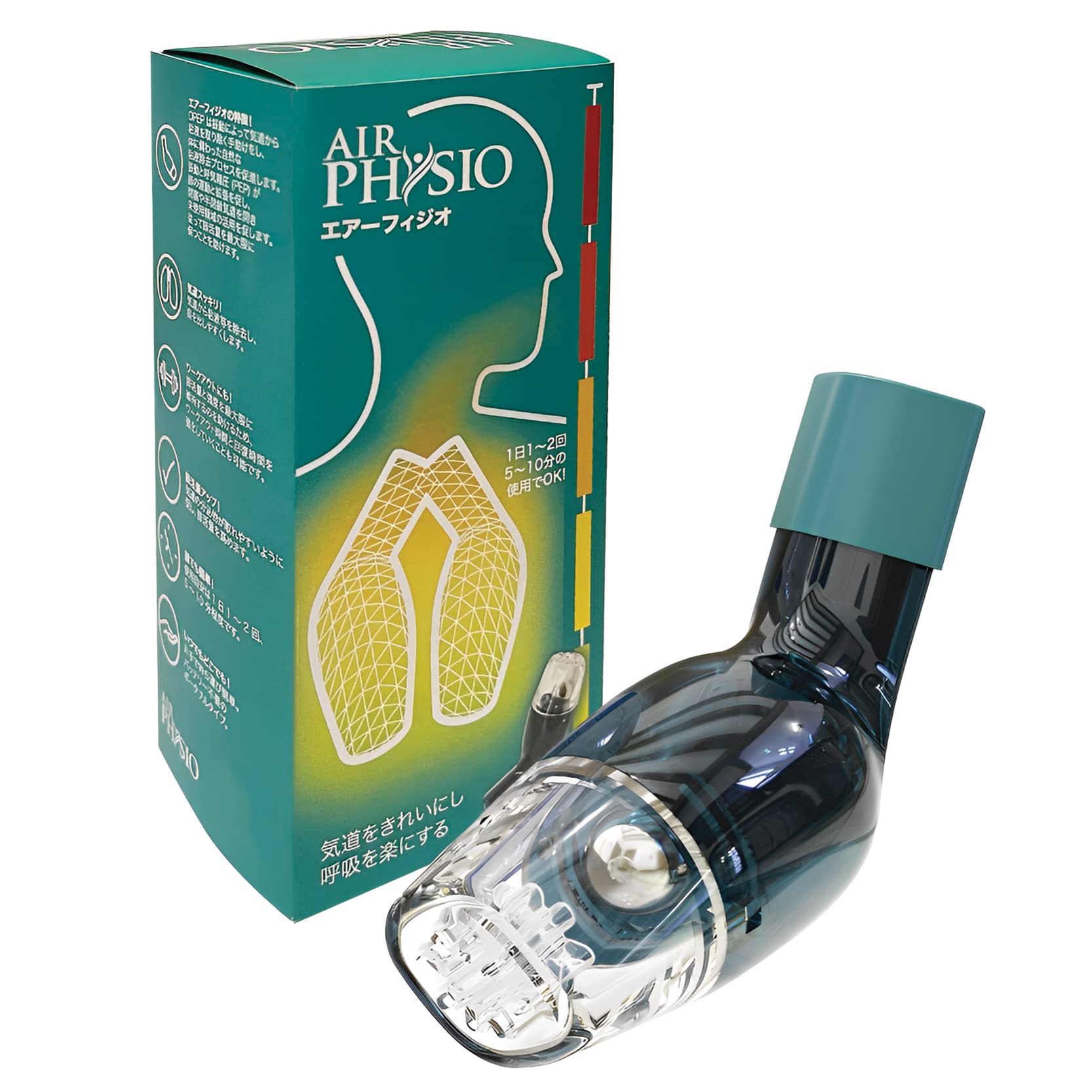 

AirPhysio Тренажер для дыхательных мышц Отхождение мокроты Емкость легких Тренировка Дыхание Дыхательная мышца Отхождение слизи Апноэ Естественная тренировка расширения легких,