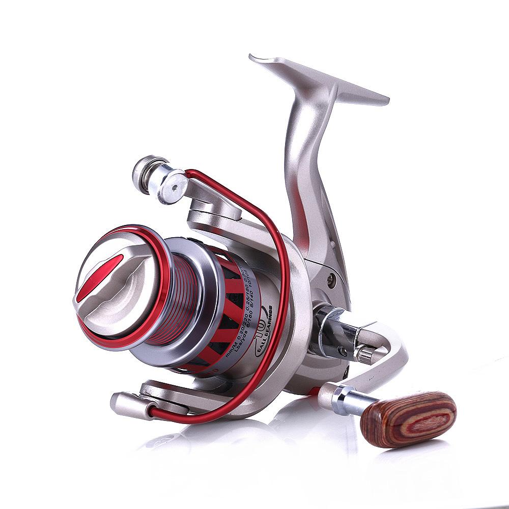 High Quality Freshwater Carp Fishing Reels Metal Spinning Reel Baitcasting Pole Reel 1000 Series красный