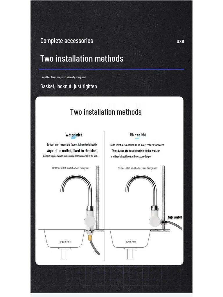 Instant Electric Faucet Heater for Kitchen and Dishwashing