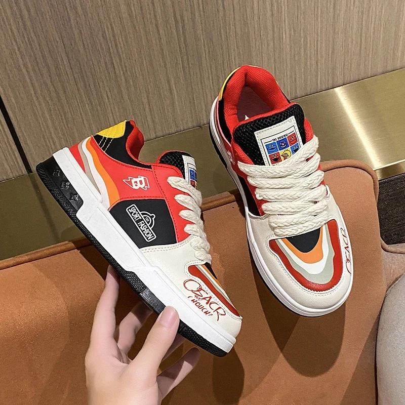 

Модный дизайнер Утка-мандаринка Женские кроссовки на платформе для бега Женские теннисные туфли Женские кроссовки на массивной подошве для ходьбы Повседневная вулканизированная обувь 40