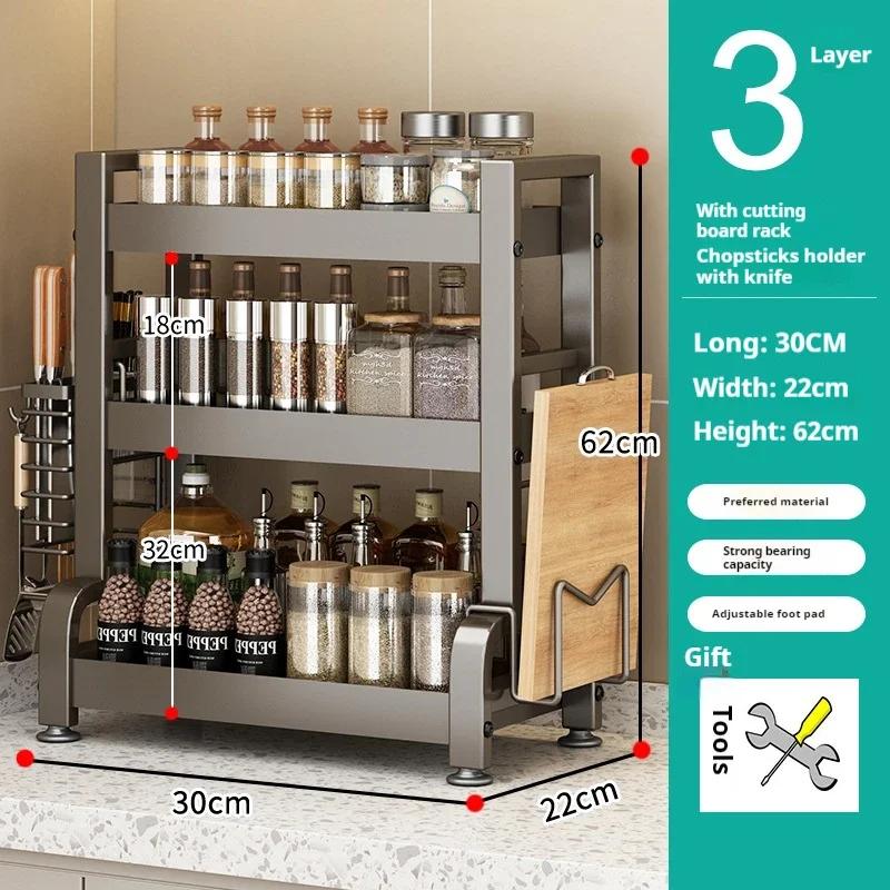 

Кухонная столешница для хранения специй Бытовая многофункциональная подставка для ножей Палочки для еды Специи многофункциональная подставка для хранения