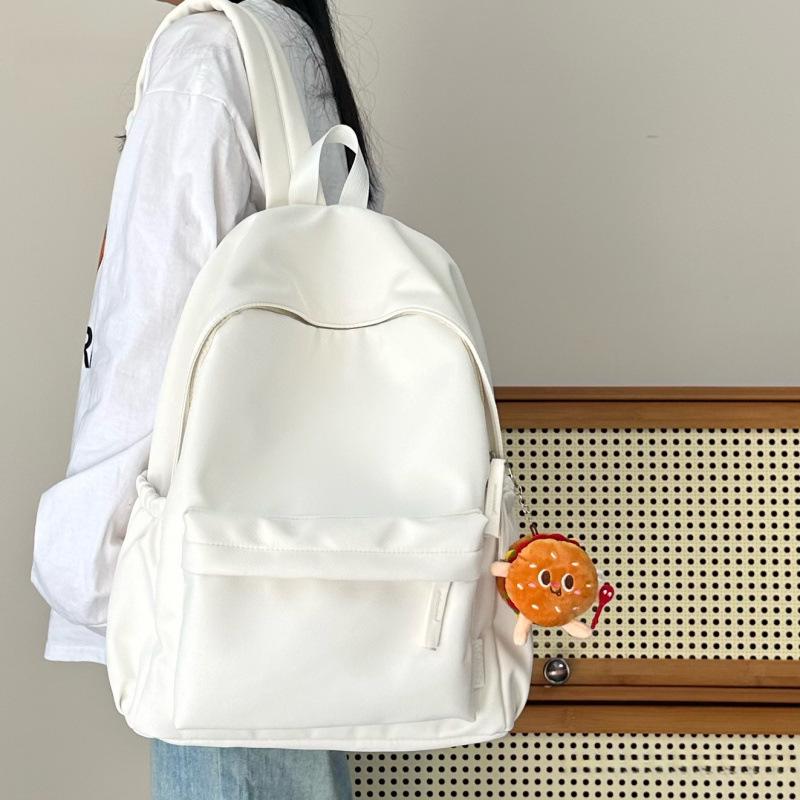 Stylish Solid Color Backpack for Junior High Girls & College Students