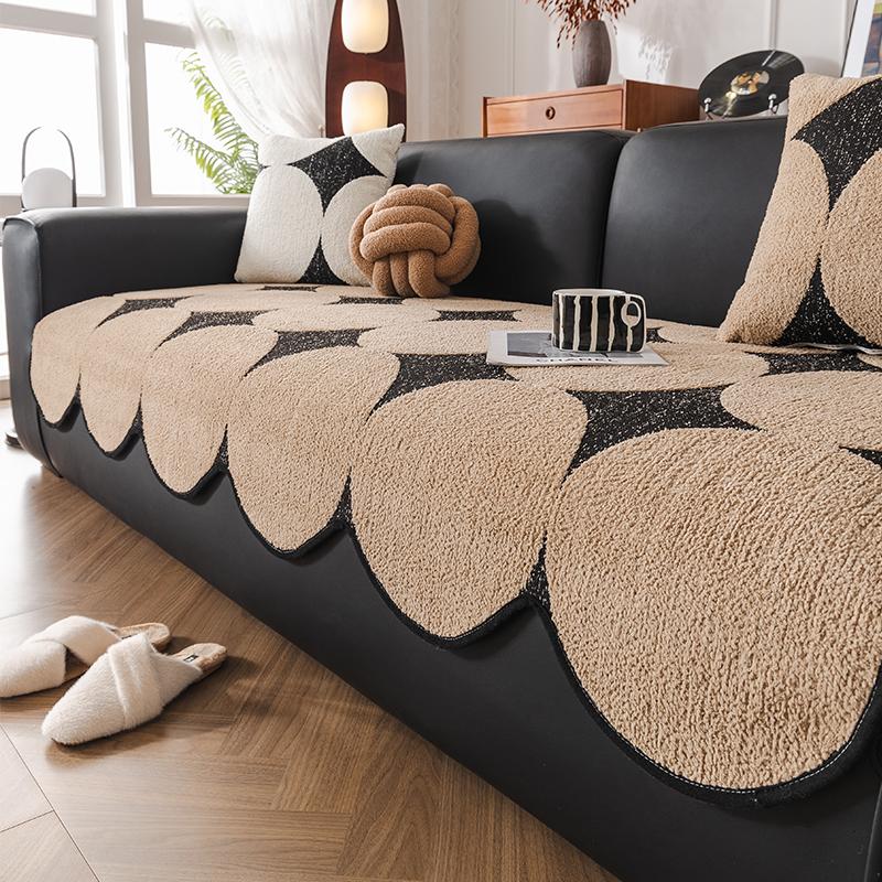 Nordic Simple Modern Irregular Sofa Cushion Spring High-Grade Sofa Cushion Cover Towel
