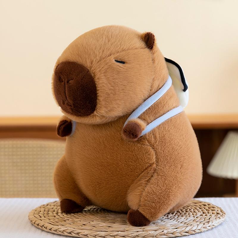 Bee Backpack Capybara Plush Toy Nose Back Oysters Kapibara Doll Children's Ragdoll Gift