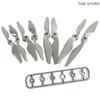 Gray Nylon RC Propellers 2-Vane Direct Drive Propeller With Adapter Rings CW CCW For RC Airplan Drone Glider 7x5 8x6 9x6 10x7Inc