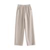 Chuyu Women's Plush Lined Straight Slit Winter Trousers