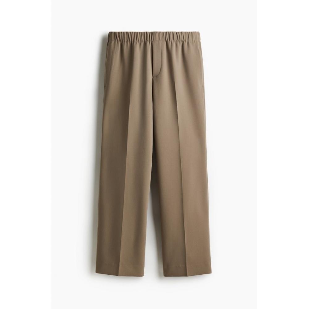 H M Pants Regular Fit Dark Beige