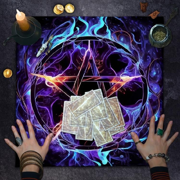 Multifunctional Tarots Card Table Cover Square Decorations Tarots Tablecloth Witchcraft Divination Altar Table Cloth