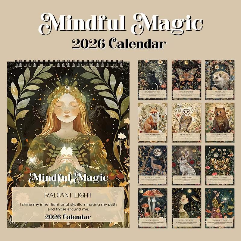 2026 Calendar Dark Magical 12-Month Monthly Planner Hanging Schedule For Home Decorative Bedroom Office School Wall Calendar