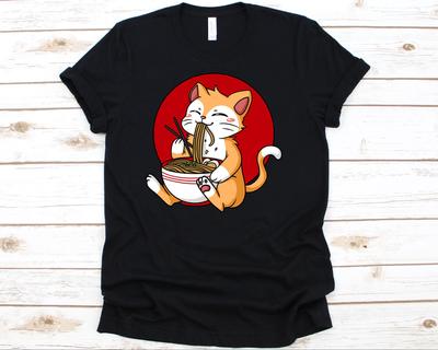 Ramen Cat Shirt, Japanese Noodle, Ramen T-Shirt, Ramen, Chopstick Shirt, I Love Ramen, Ramen Gifts, Ramen Lover T-Shirt